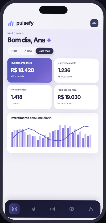 Pulsefy no celular